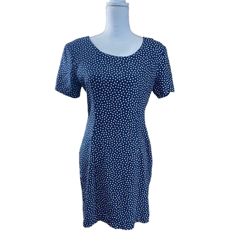Vintage Ms Choice California Vintage Blue Polk A Dot Dress